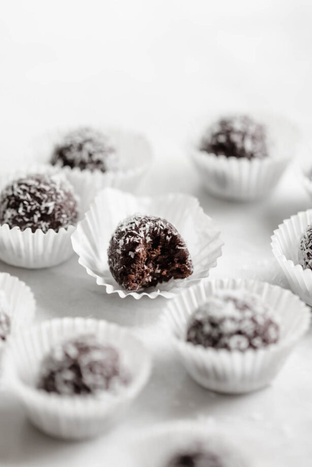 These 4-ingredient Chocolate Tahini Date Energy Balls are one of my go-to healthy snacks! And bonus, they're raw, refined sugar free, and vegan!