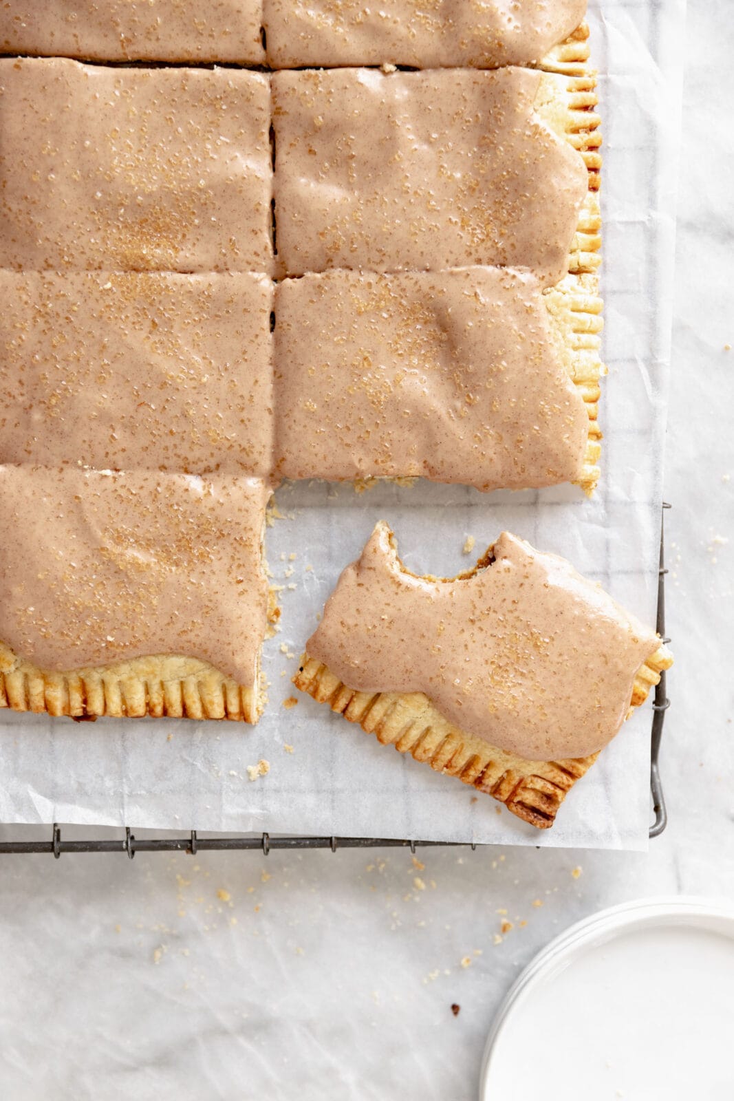 giant pumpkin pop tart with frosting