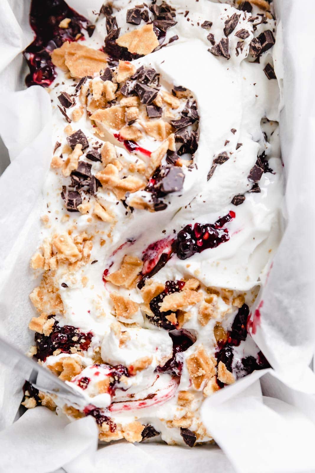 swirled no churn ice cream